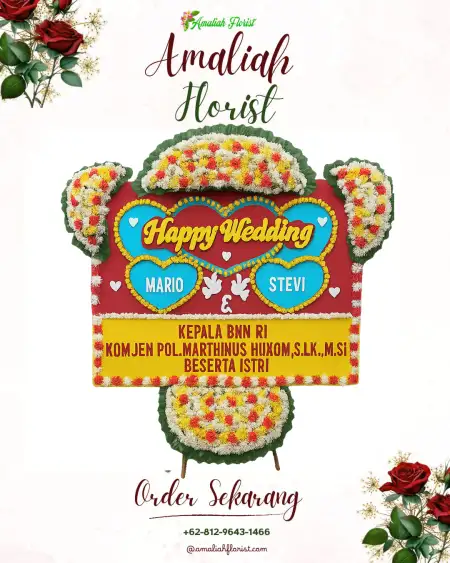 Papan Bunga Pernikahan Waluya